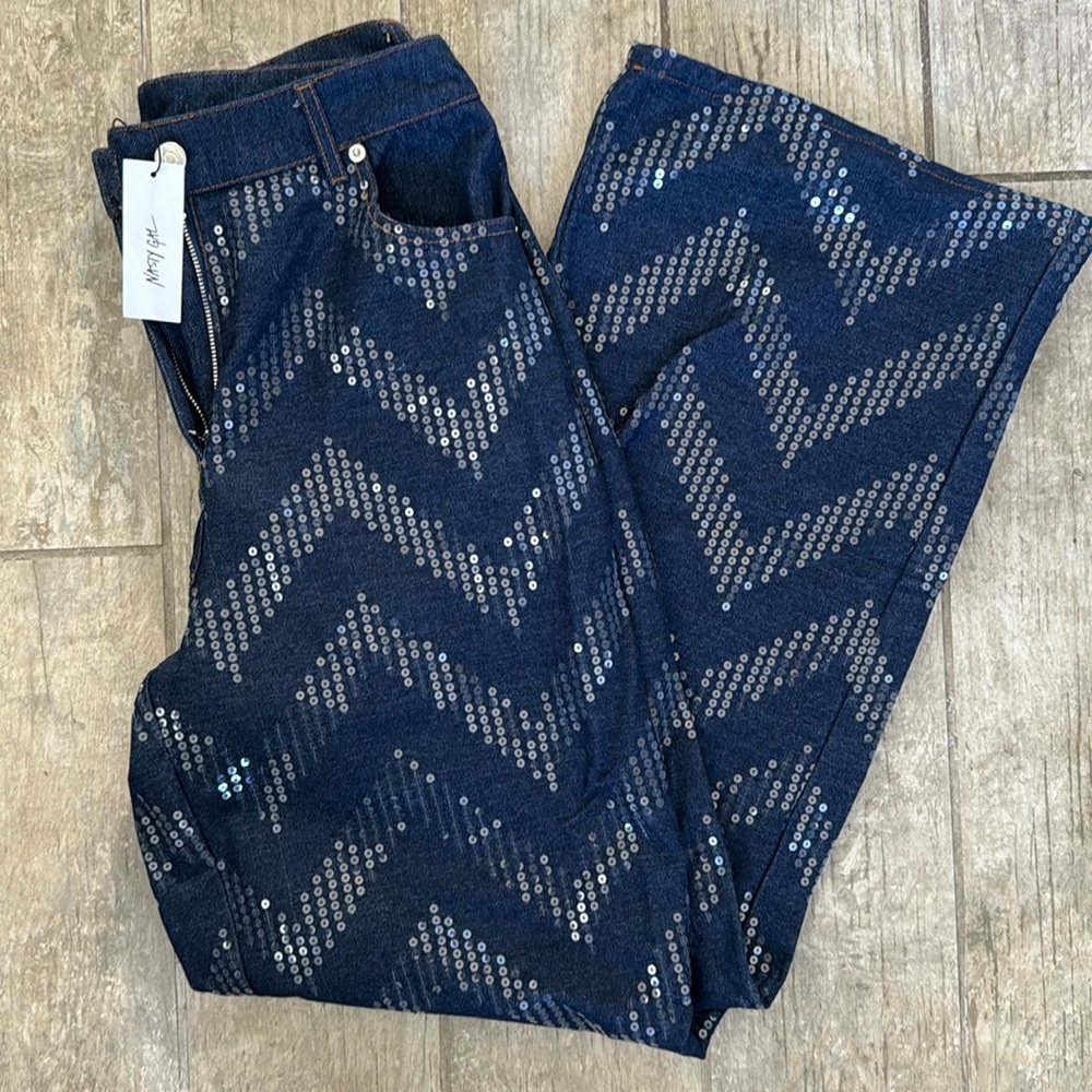 Nasty Gal Sequin Jeans